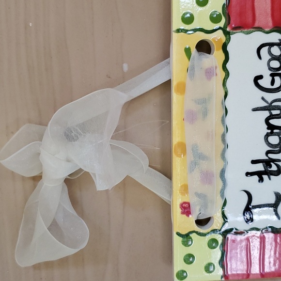 VINTAGE ART OF THE SPRIT SQUARE WALL PLAQUE CERAMIC BIBLE SCRIPTURE HAND PAINTED - Picture 14 of 16